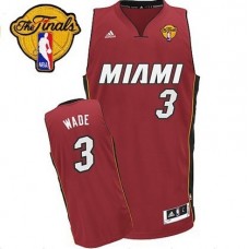 NBA Finals Game Miami Heat #3 Dwyane Wade Revolution 30 Swingman Red Jersey