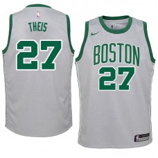 2017-18 Youth Boston Celtics Nike Swingman #27 Daniel Theis Jersey-City Edition- Gray