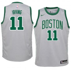 2017-18 Youth Boston Celtics Nike Swingman #11 Kyrie Irving Jersey-City Edition-Gray