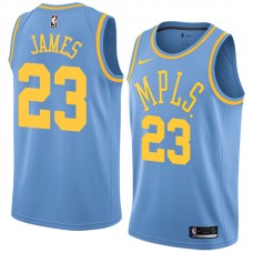 Men's 2018-19 Los Angeles Lakers #23 LeBron James Nike Swingman Classics Swingman Jersey Blue