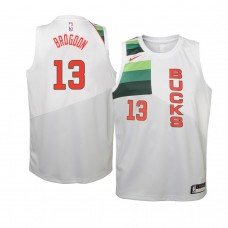 2018-19 White Youth Milwaukee Bucks Malcolm Brogdon Earned Edition Jersey