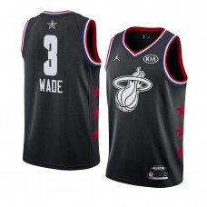 Miami Heat Black Dwyane Wade 2019 All-Star Game Swingman Finished Jersey Men