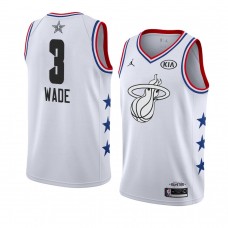 Miami Heat White Dwyane Wade 2019 All-Star Game Swingman Finished Jersey Men