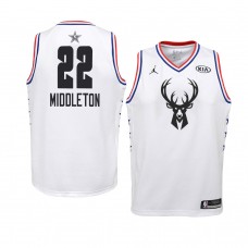 Milwaukee Bucks White Khris Middleton 2019 All-Star Game Swingman Jersey Youth