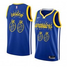 Men Golden State Warriors #00 Custom 2020 Christmas Night Royal Jersey