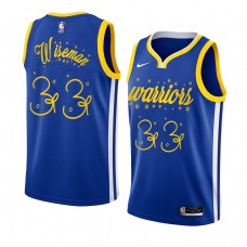 Men Golden State Warriors #33 James Wiseman 2020 Christmas Night Royal Jersey