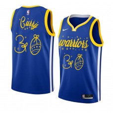 Men Golden State Warriors #30 Stephen Curry 2020 Christmas Night Royal Jersey