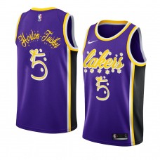 Men Los Angeles Lakers #5 Talen Horton-Tucker 2020 Christmas Night Purple Jersey