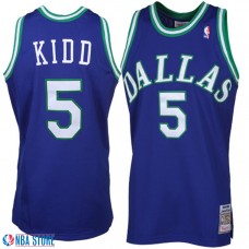 Mitchell & Ness Dallas Mavericks #5 Jason Kidd Authentic Throwback Royal Blue Jersey