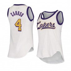 Los Angeles Lakers Alex Caruso Women's Alyssa Milano High Hoops Tank Top Jersey White