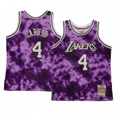 Los Angeles Lakers Alex Caruso Galaxy Hardwood Classics Jersey Purple