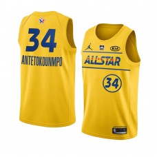 Milwaukee Bucks Giannis Antetokounmpo 2021 NBA All-Star Game Western Conference Jersey Gold