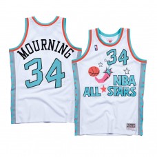 Miami Heat Alonzo Mourning Hardwood Classics NBA All Stars game Jersey White