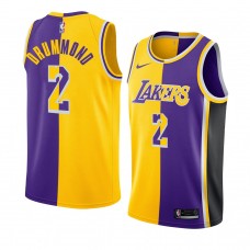 Los Angeles Lakers Andre Drummond Split Edition 2021 Trade Jersey Gold Purple