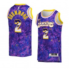 Los Angeles Lakers #2 Andre Drummond Select Series Camo Jersey Purple