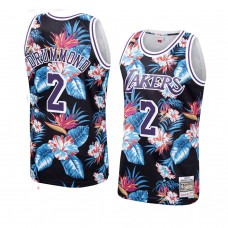 Los Angeles Lakers Andre Drummond Floral Fashion Hardwood Classics Jersey Black