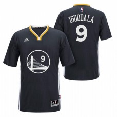 Golden State Warriors #9 Andre Iguodala 2014-15 New Black Swingman Sleeves Jersey