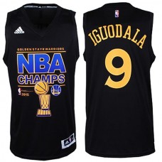 NBA 2014-15 Finals MVP Warriors #9 Andre Iguodala Champions Black Jersey