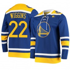 Golden State Warriors Andrew Wiggins Pointman Hockey Fashion Jersey Royal