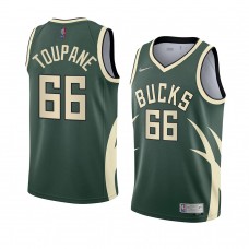 Milwaukee Bucks Axel Toupane Earned Edition Swingman Jersey Green