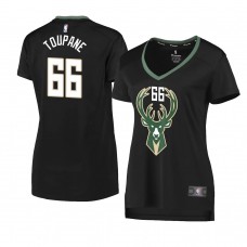 Milwaukee Bucks Axel Toupane Women's Statement Edition Replica Player Jersey Black