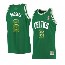 Celtics Bill Russell Men's Snakeskin Hardwood Classics Jersey Green