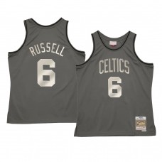 Boston Celtics Bill Russell Metal Works Swingman Jersey Gray