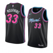 Men's Miami Heat #33 Alonzo Mourning Black Vice Night Jersey