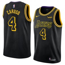 2018 Nike Swingman Black Los Angeles Lakers #4 Alex Caruso Jersey-City Edition- Men's