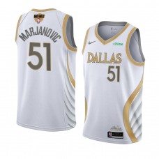 Dallas Mavericks Boban Marjanovic 2021 NBA Playoffs Jersey White