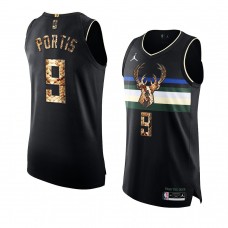 Milwaukee Bucks Bobby Portis Authentic Python Skin 2021 Exclusive Edition Jersey Black