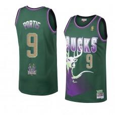 Bucks 2021 Bobby Portis Hardwood Classics Buckskins limited Jersey Green