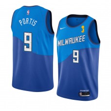 Milwaukee Bucks Bobby Portis 2021 NBA Finals Champions City Jersey Blue