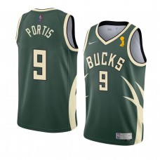 Milwaukee Bucks Bobby Portis 2021 NBA Finals Champions Earned Jersey Green