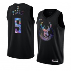 Bobby Portis Milwaukee Bucks Iridescent Holographic Limited Edition Jersey Black