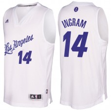 Los Angeles Lakers# 14 Brandon Ingram 2016 Christmas Day White Jersey