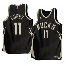 Milwaukee Bucks Brook Lopez 2022-23 Statement Edition Jersey Black