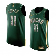 Brook Lopez Milwaukee Bucks 2022 NBA Playoffs Jersey Green Men