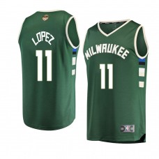 Milwaukee Bucks Brook Lopez 2021 NBA Finals Icon Edition Jersey Green