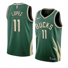 Brook Lopez Milwaukee Bucks Earned Edition Jersey 2020-21 Green