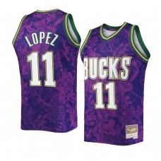 Milwaukee Bucks Brook Lopez 2022 Lunar New Year Mitchell Ness Jersey Purple