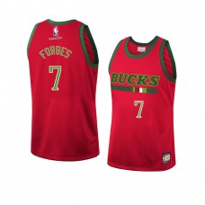 Milwaukee Bucks Bryn Forbes Hardwood Classics Fashion Jersey Red