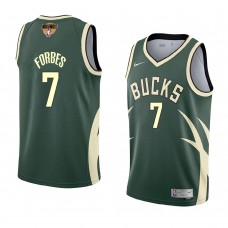 Milwaukee Bucks Bryn Forbes 2021 NBA Playoffs Bound Jersey Green