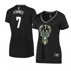 Milwaukee Bucks Bryn Forbes Women's Statement Edition Replica Player Jersey Black