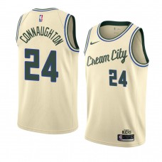 Men's Milwaukee Bucks Pat Connaughton Cream Jersey - City Edition