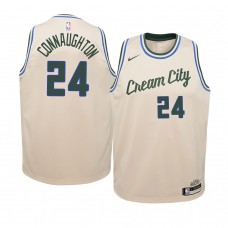 Youth Milwaukee Bucks Pat Connaughton Cream Jersey - City Edition