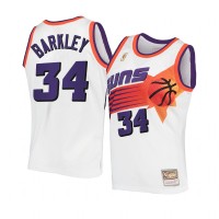 Phoenix Suns #34 Charles Barkley Hardwood Classics Authentic Jersey White