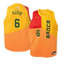 2018-19 Youth Milwaukee Bucks Eric Bledsoe Name  City Edition Jersey Yellow