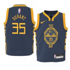 2018-19 Youth Golden State Warriors Kevin Durant Name  City Edition Jersey Navy