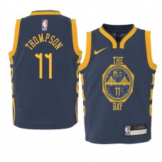 2018-19 Youth Golden State Warriors Klay Thompson Name  City Edition Jersey Navy